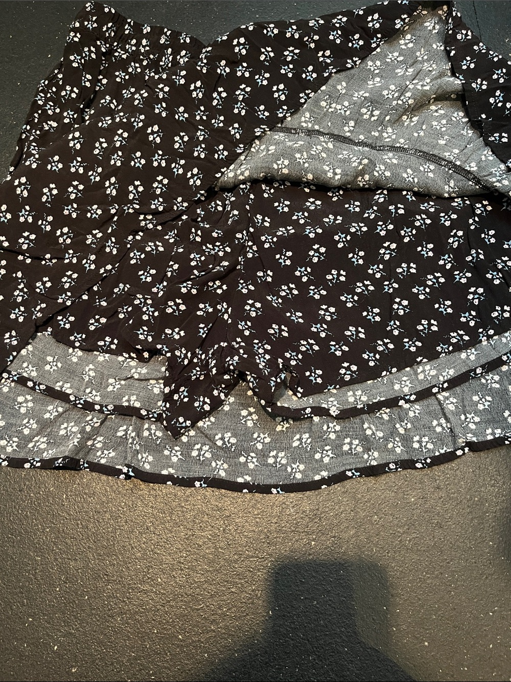 Ricki's Black Mini Skirt with White Floral Print - Picture 2 of 5